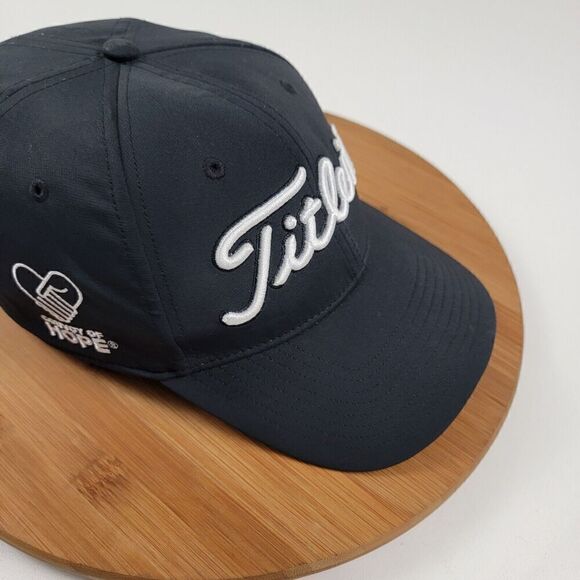 Titleist Tour Performance Hat Black Strapback Adjustable Golf Cap Outdoor - Picture 4 of 16